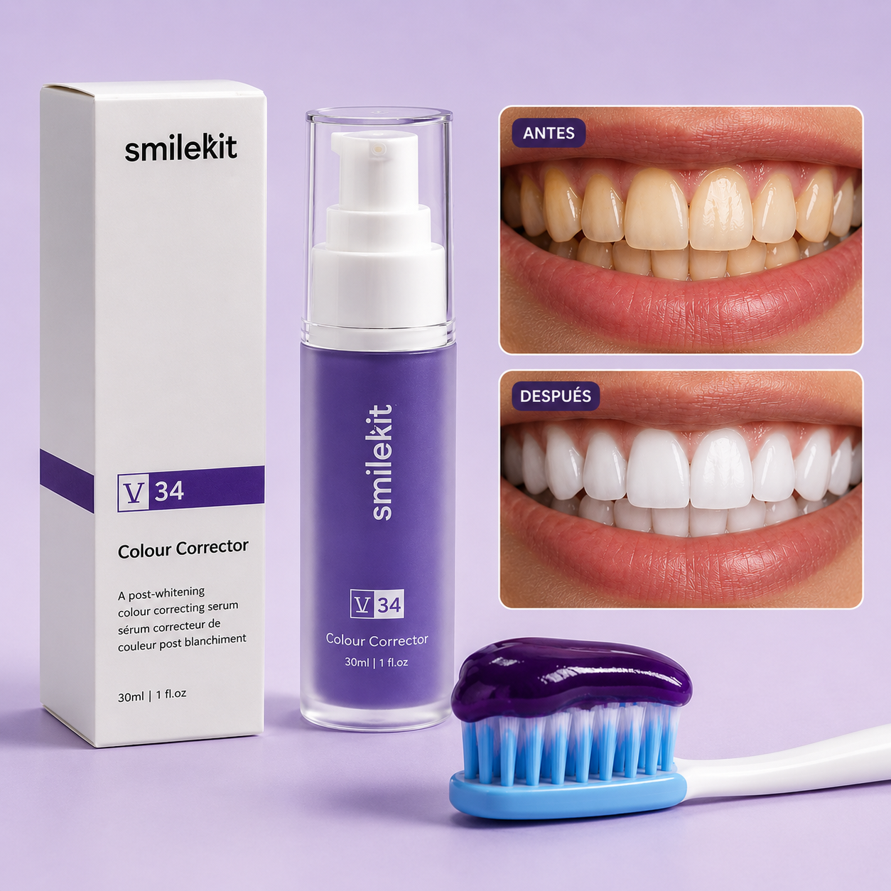 Blanqueador Dental Lila V34